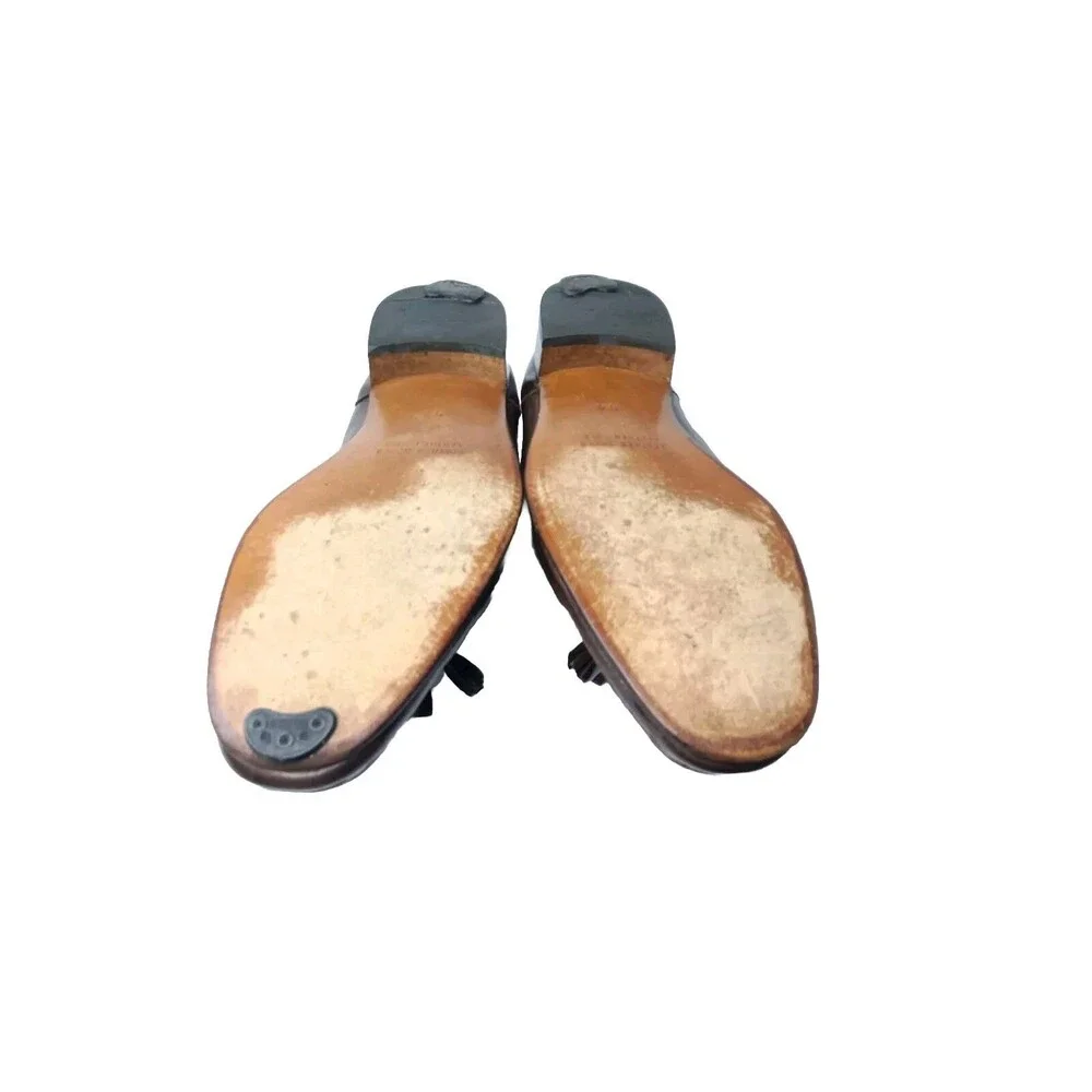 Vintage Bellesco Italian Leather Tassel Loafers Men's Shoes Size 9.5 M Brown